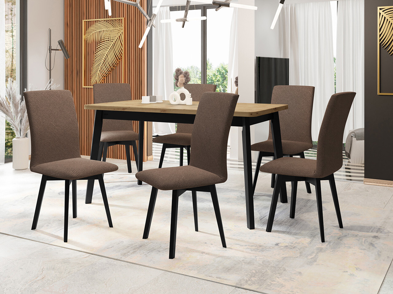 Dining set Victorville 326 (Black)