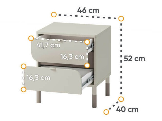 Bedside table Lomsono 116