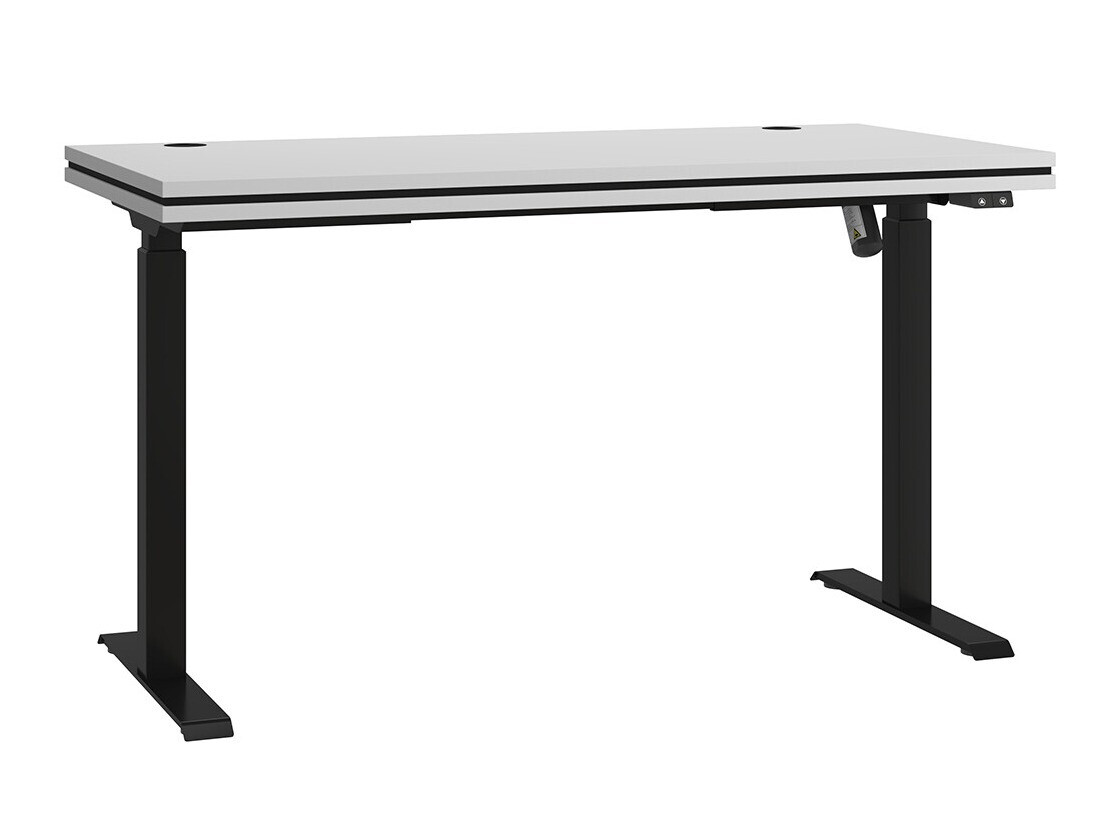 Height-adjustable desk Tucson 170 (Light grey + Matte black)