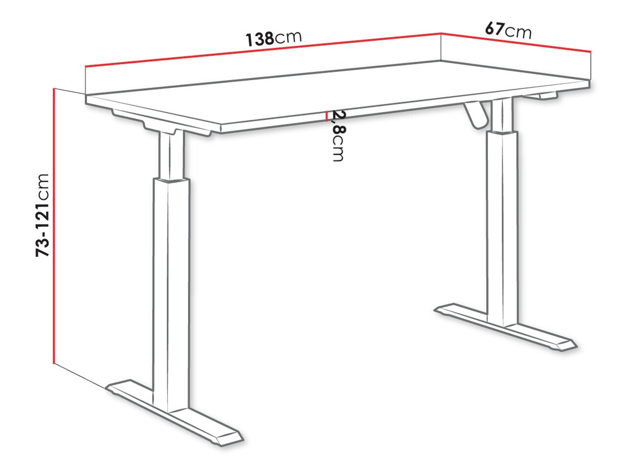Height-adjustable desk Tucson 171 (Artisan oak + Matte black)
