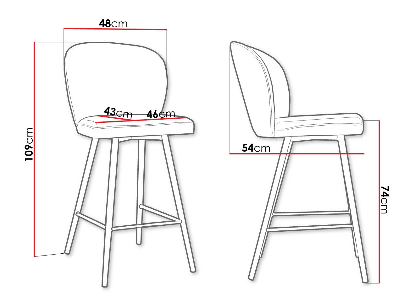 Bar stool Jackson 101 (Magic Velvet 2258)