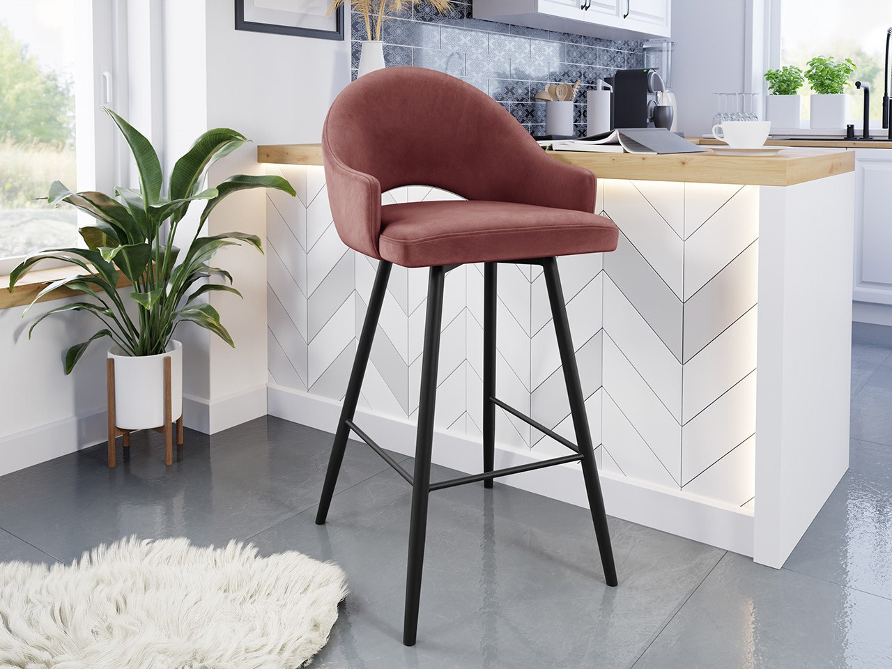 Bar stool Jackson 103 (Magic Velvet 2258)