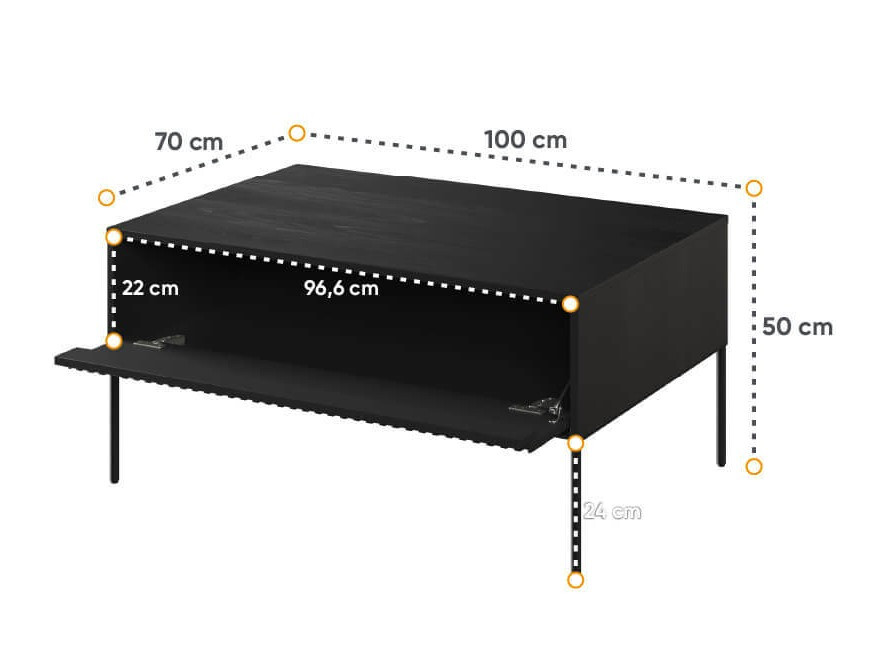 Coffee table Fernolu 110 (Black)