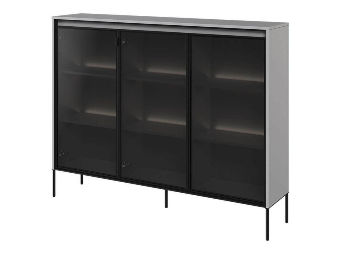 Sideboard Fernolu 108 (Grey + Black)
