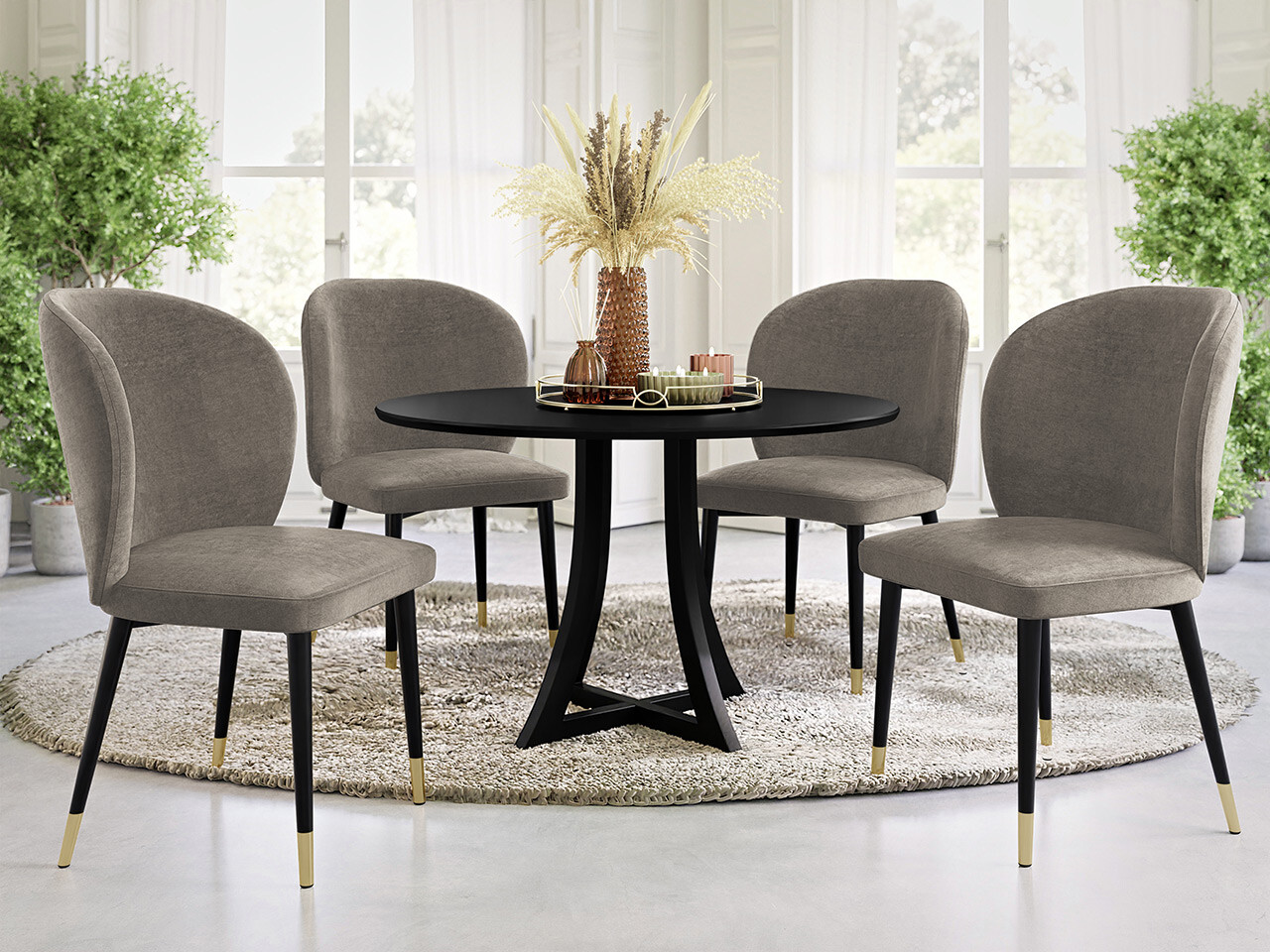 Chair Jackson 104 (Black + Magic Velvet 2209)