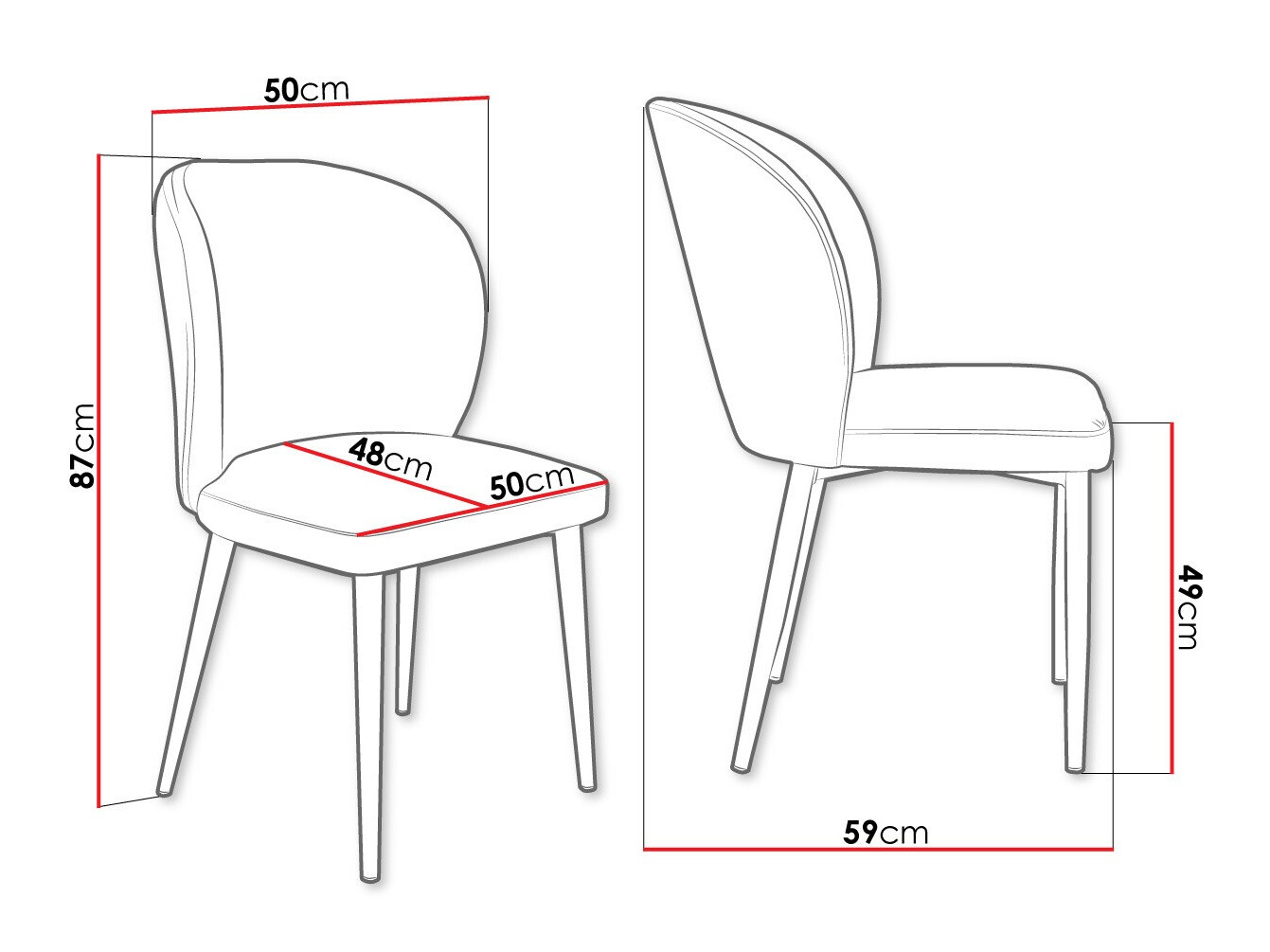 Chair Jackson 104 (Black + Magic Velvet 2209)