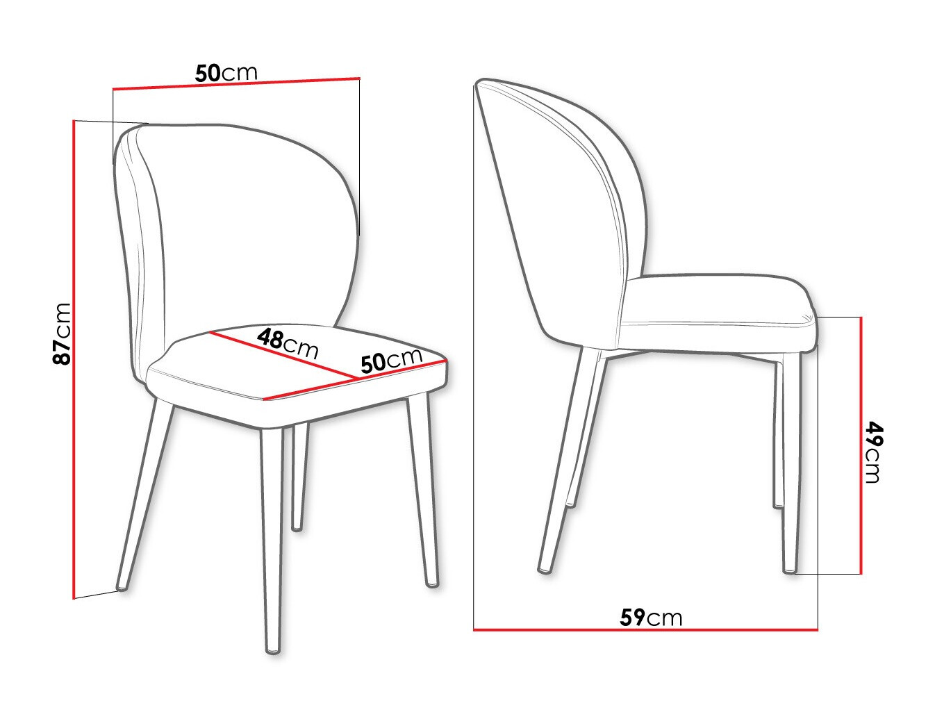 Chair Jackson 104 (Black + Magic Velvet 2209)