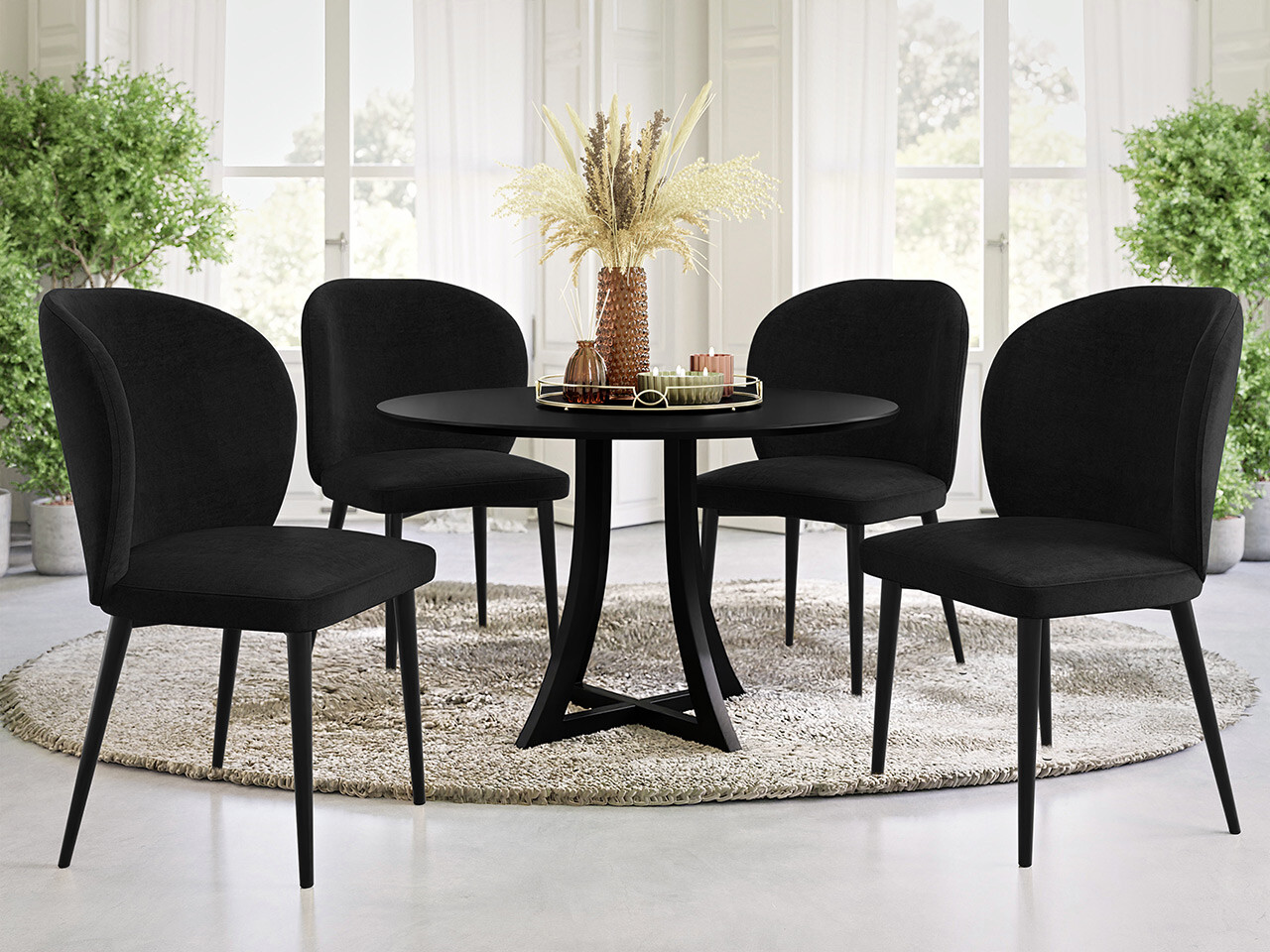 Chair Jackson 104 (Black + Magic Velvet 2219)