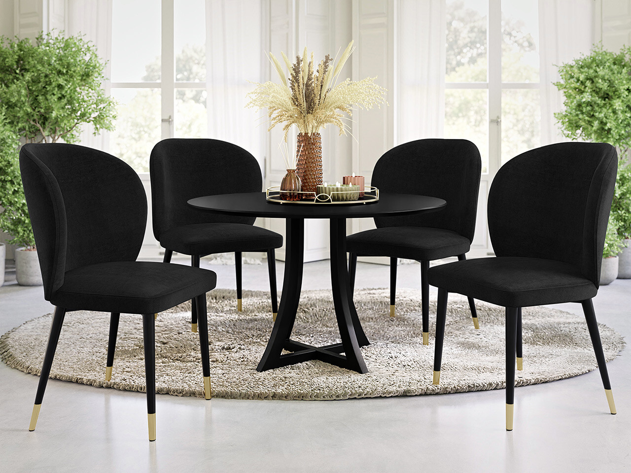 Chair Jackson 104 (Black + Magic Velvet 2219)