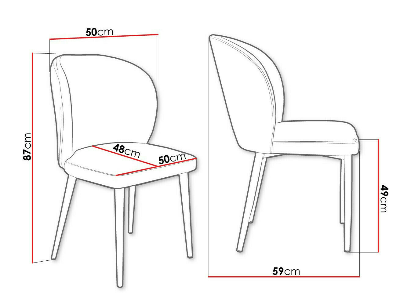 Chair Jackson 104 (Black + Magic Velvet 2219)