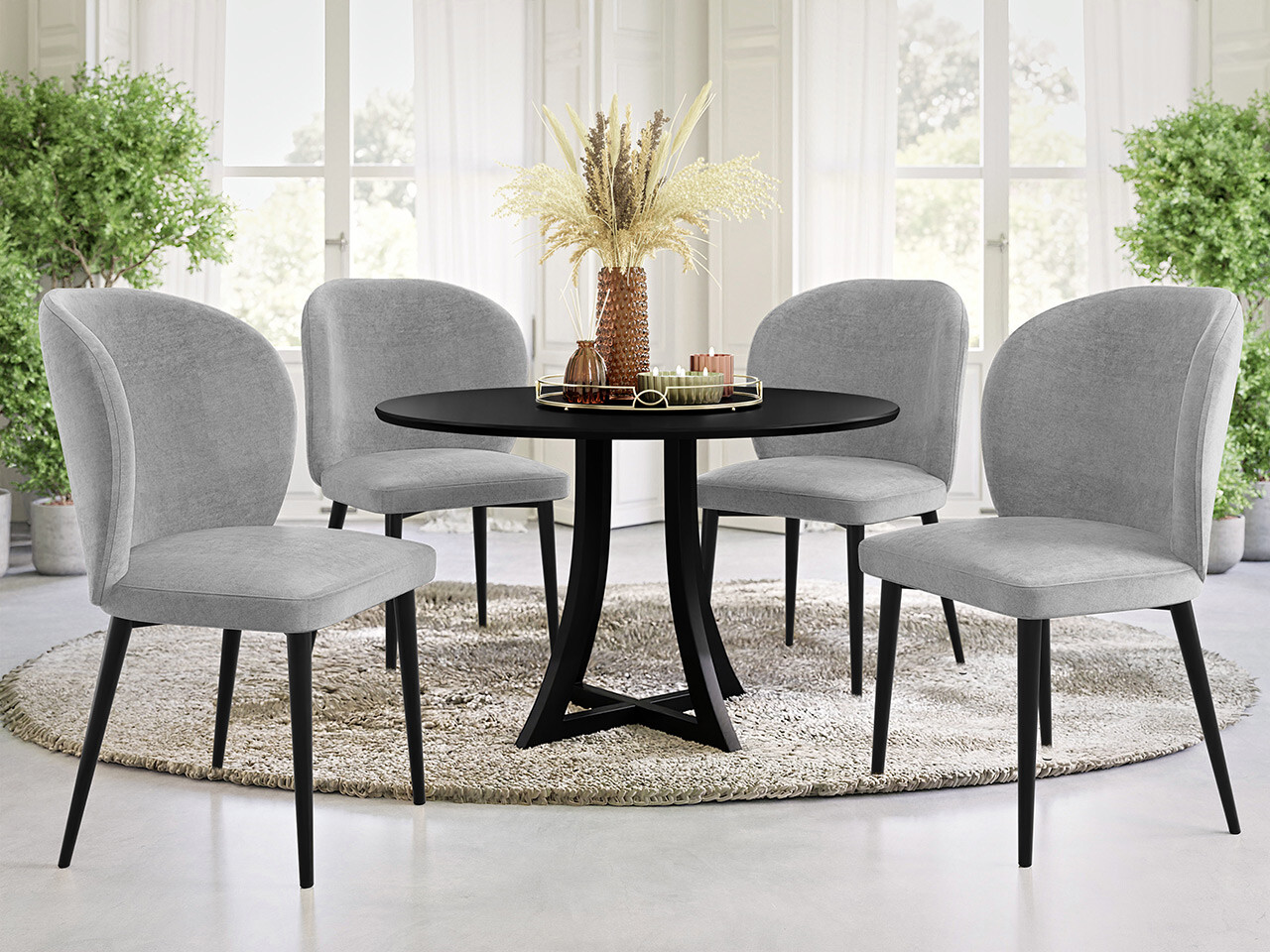 Chair Jackson 104 (Black + Magic Velvet 2240)