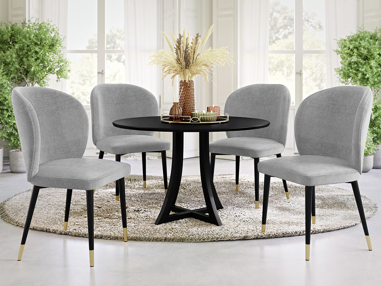Chair Jackson 104 (Black + Magic Velvet 2240)
