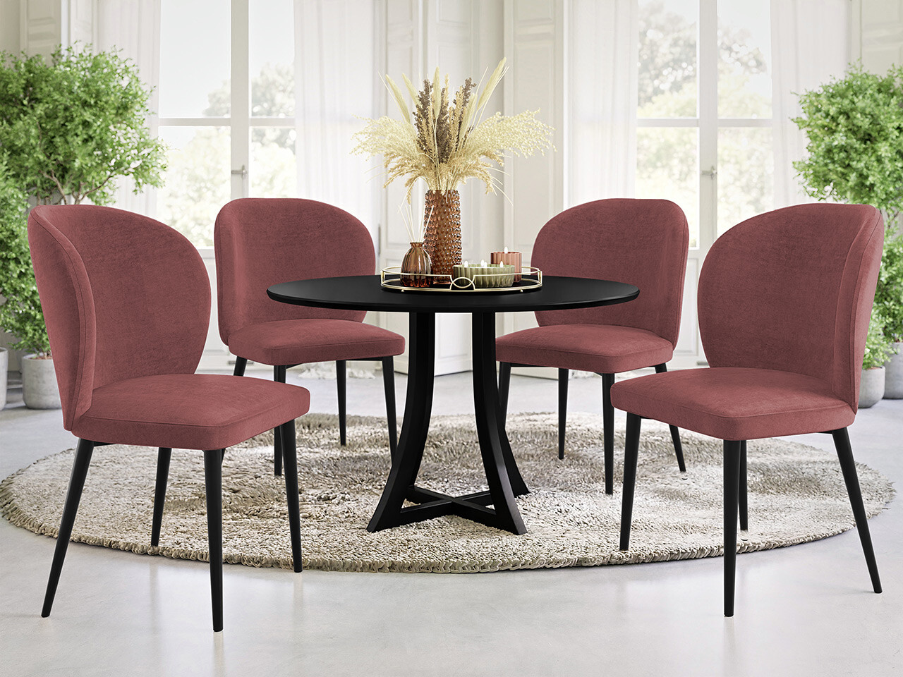 Chair Jackson 104 (Black + Magic Velvet 2258)