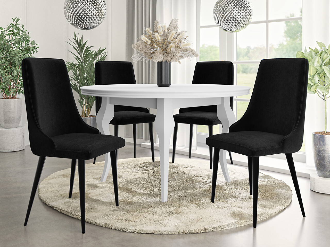 Chair Jackson 106 (Black + Magic Velvet 2219)