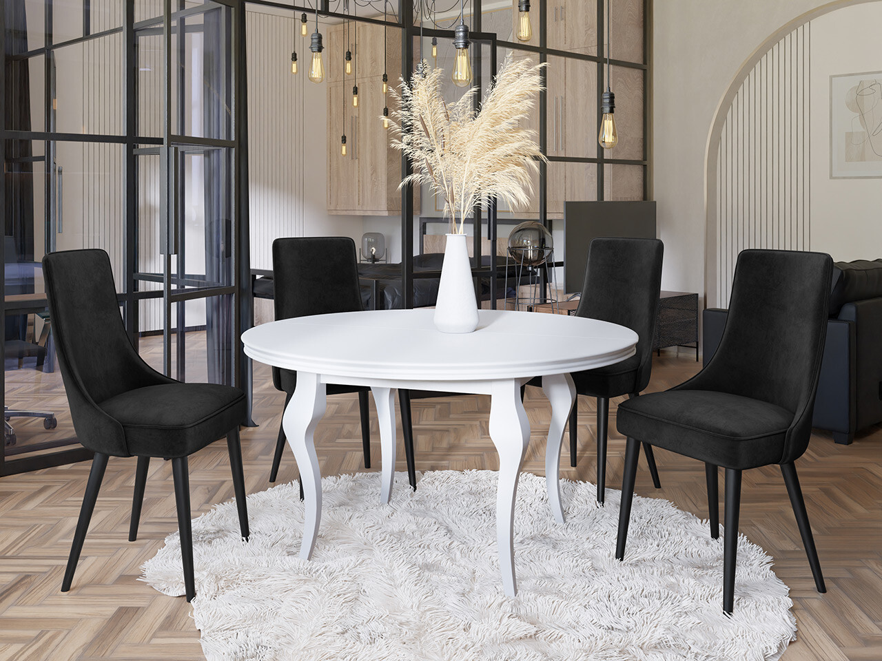 Chair Jackson 107 (Black + Magic Velvet 2219)