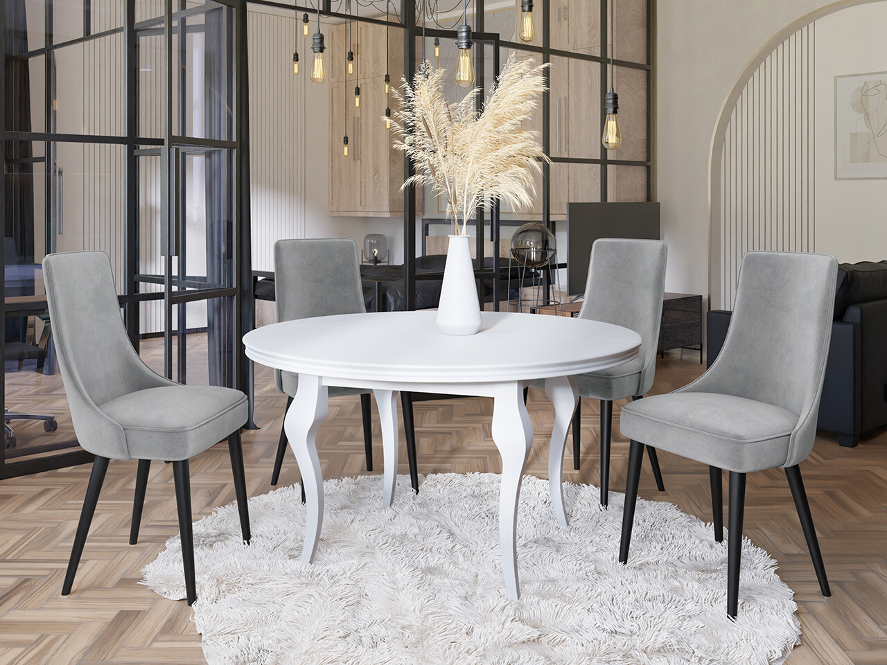 Chair Jackson 107 (Black + Magic Velvet 2240)