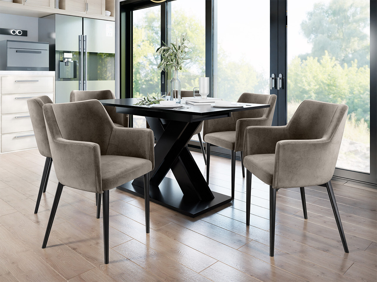 Chair Jackson 108 (Black + Magic Velvet 2209)
