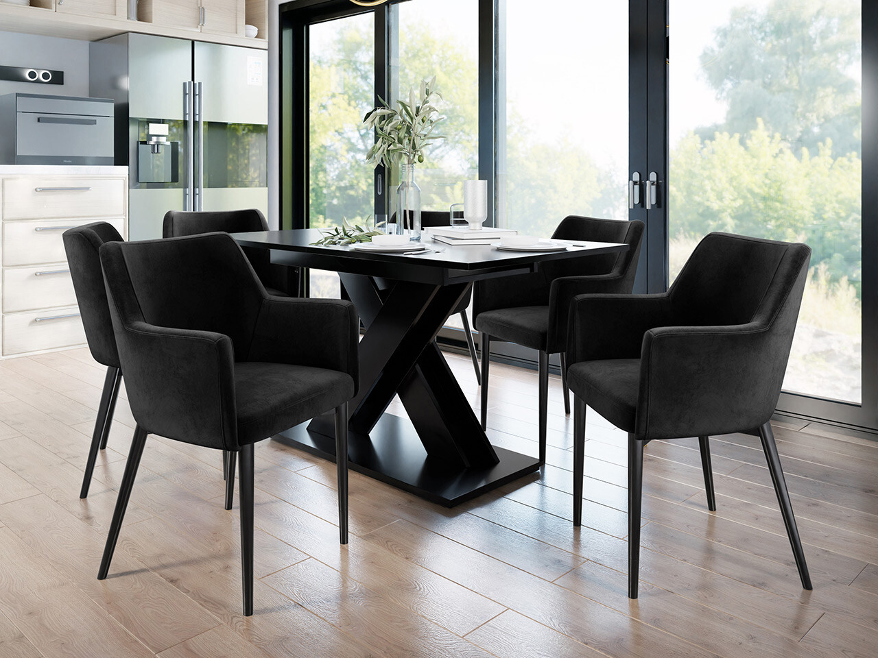 Chair Jackson 108 (Black + Magic Velvet 2219)