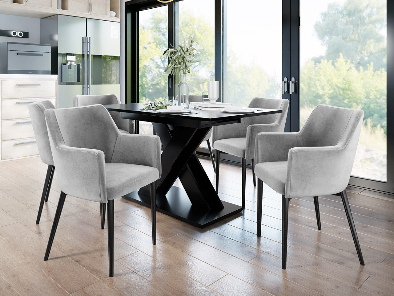 Chair Jackson 108 (Black + Magic Velvet 2240)