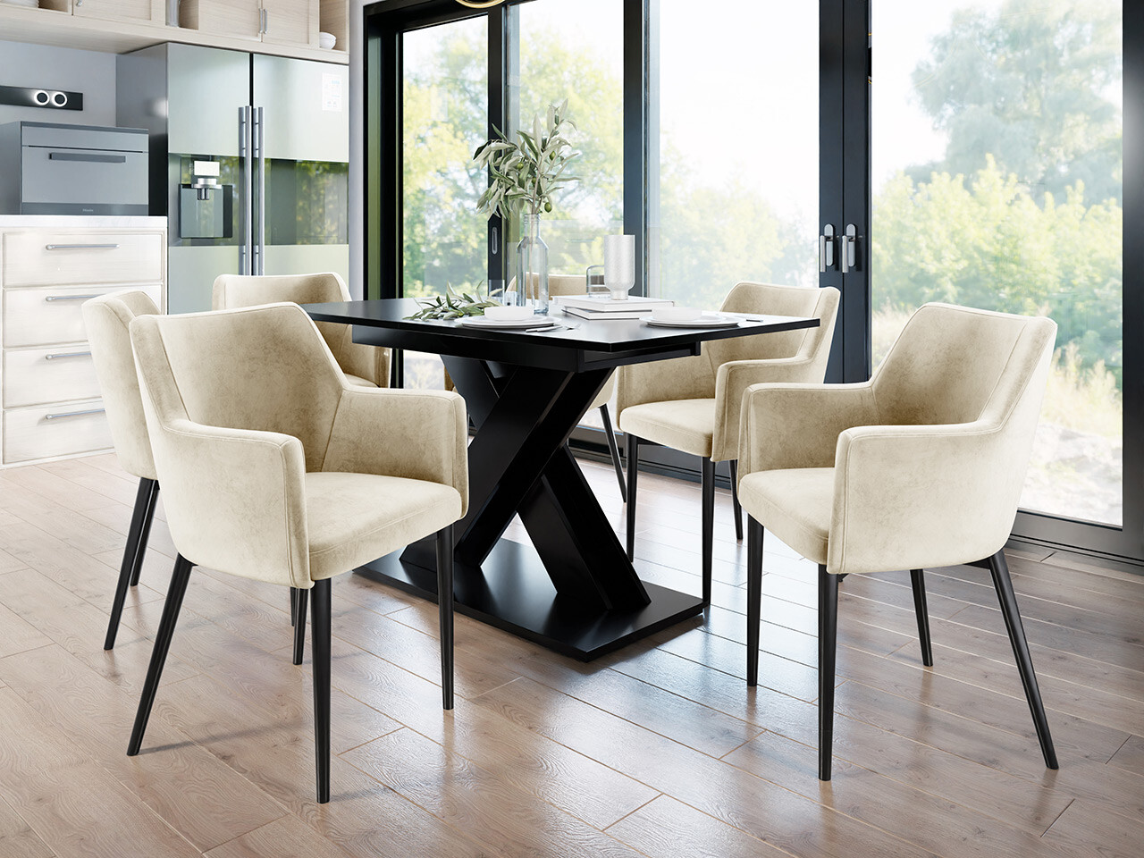 Chair Jackson 108 (Black + Magic Velvet 2250)