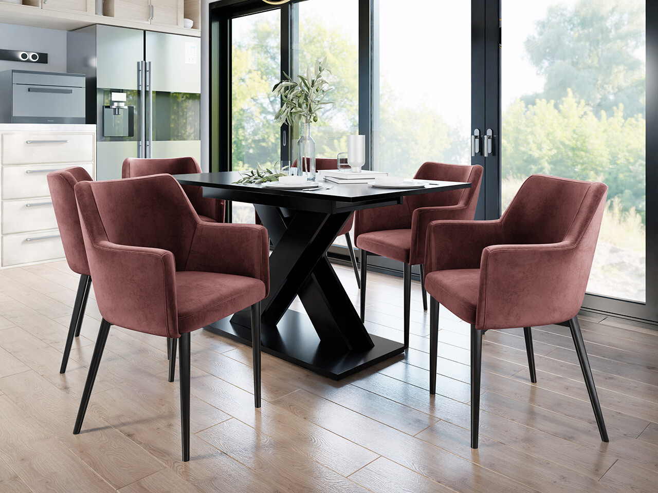 Chair Jackson 108 (Black + Magic Velvet 2258)