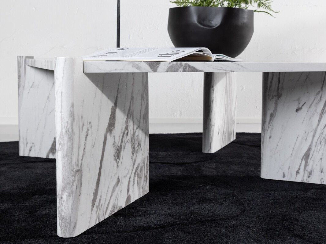 Coffee table Dallas 4198 (White marble)