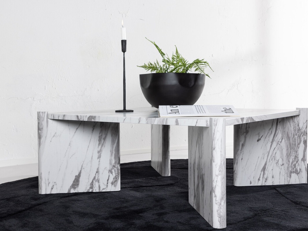 Coffee table Dallas 4198 (White marble)