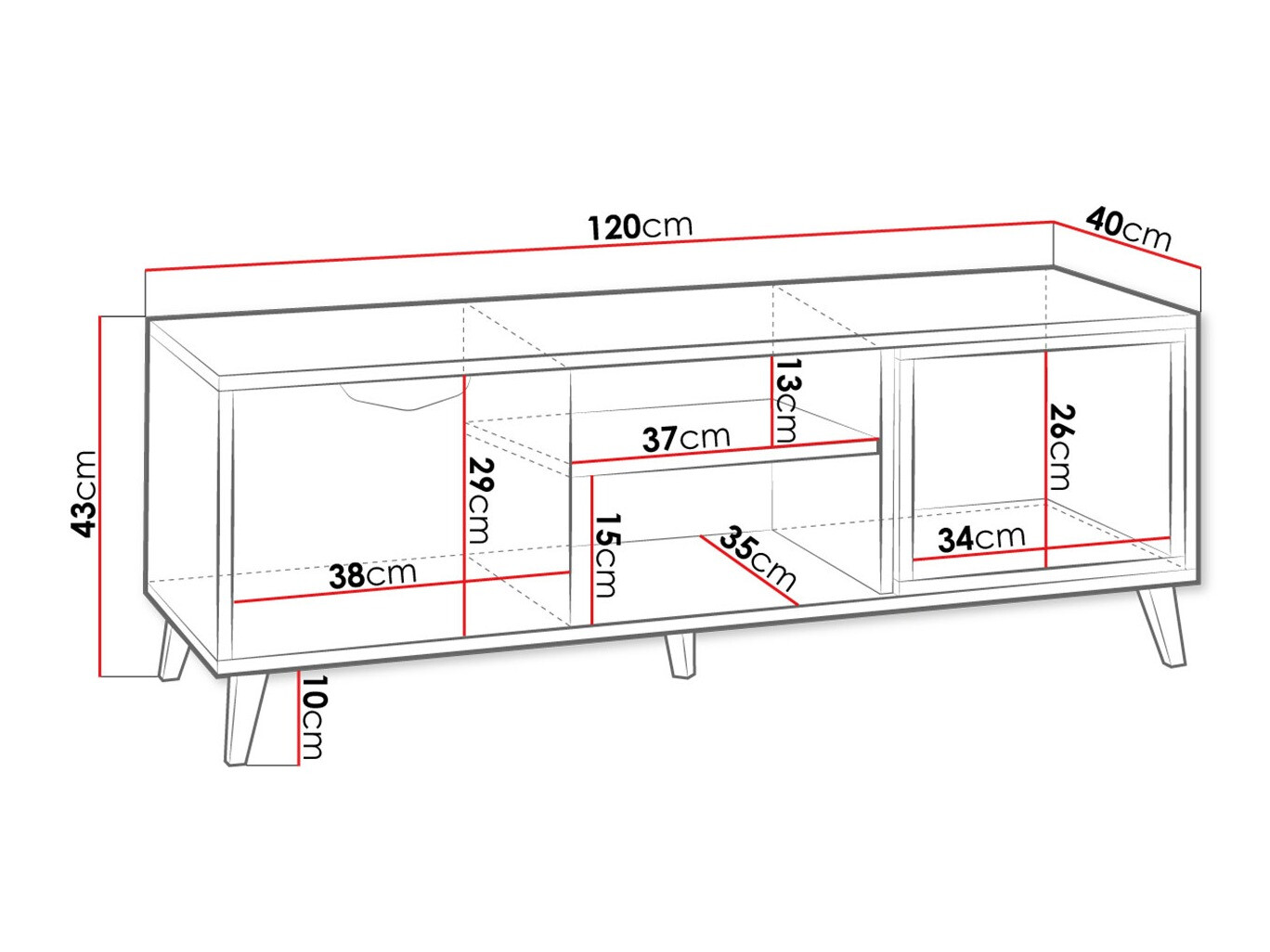 TV stand Domvera 109