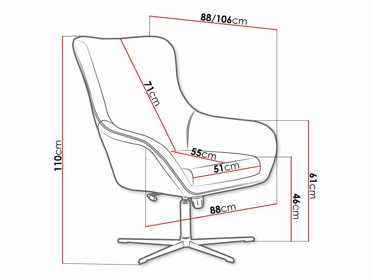 Armchair Kingston 136 (Velluto 10 + Velluto 20)