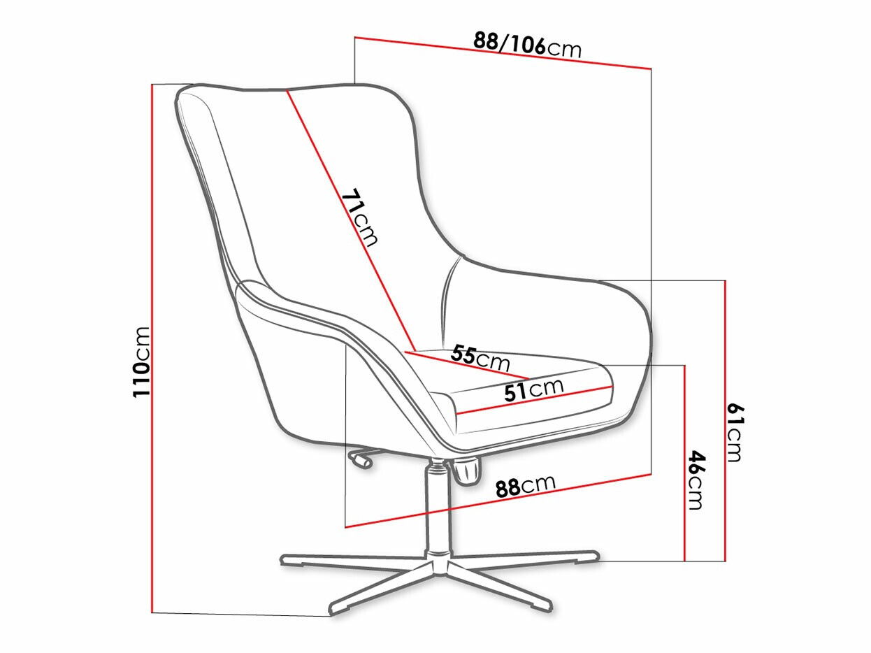 Armchair Kingston 136 (Velluto 16 + Velluto 20)