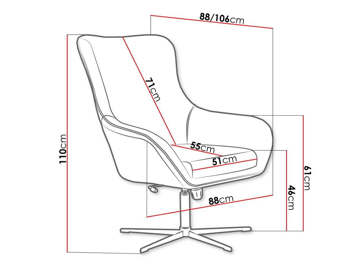Armchair Kingston 136 (Velluto 2 + Velluto 20)