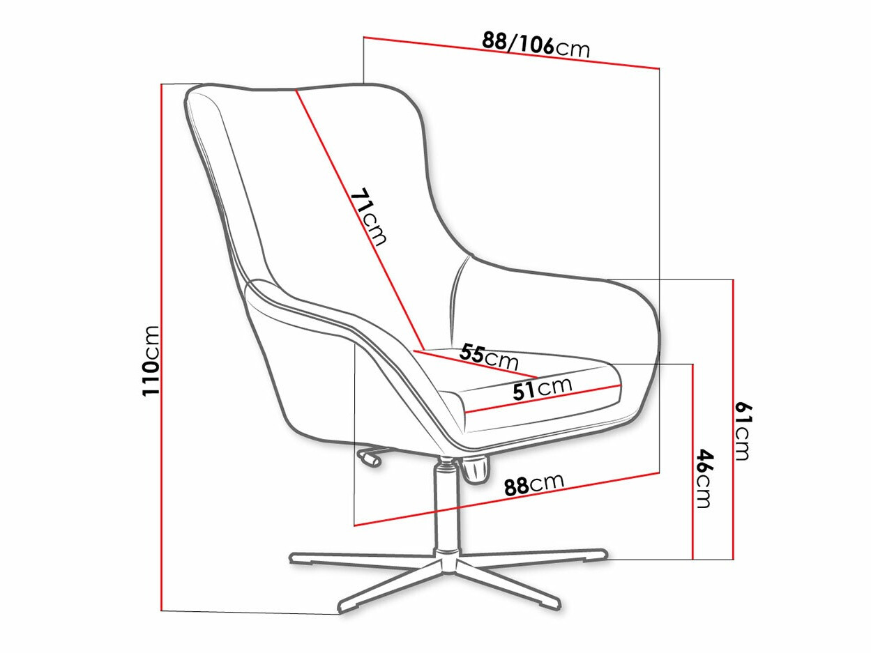 Armchair Kingston 136 (Velluto 25 + Velluto 20)
