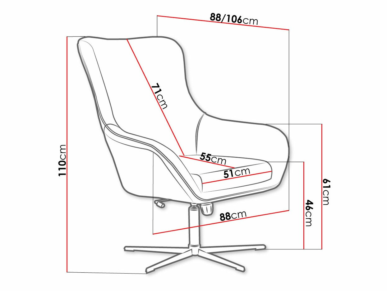Armchair Kingston 136 (Velluto 27 + Velluto 20)