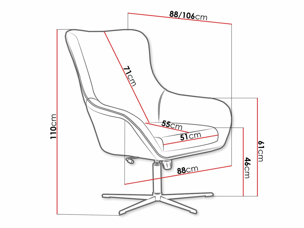 Armchair Kingston 136 (Velluto 29 + Velluto 20)