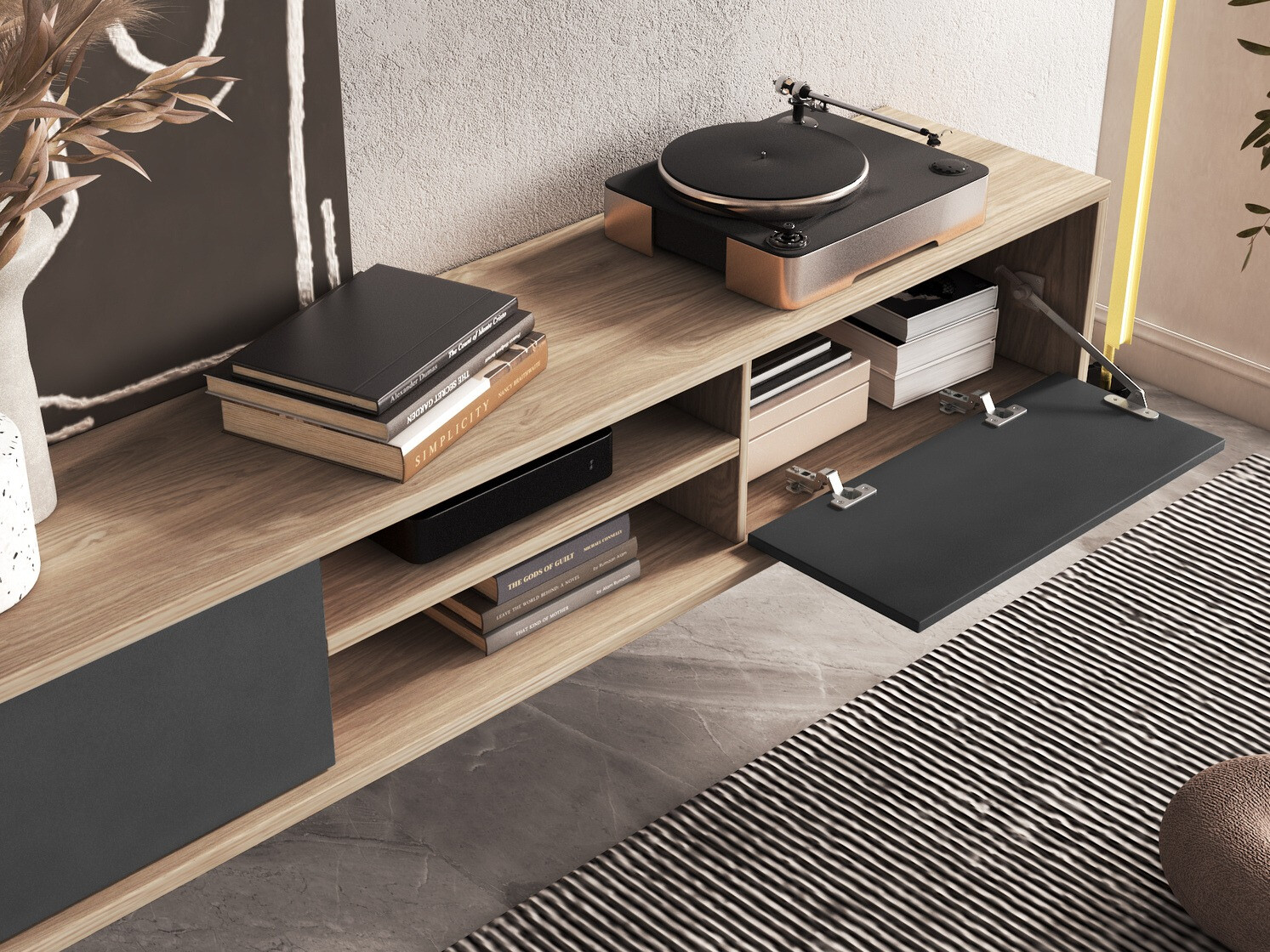 TV stand Austin 326 (Oak + Anthracite)