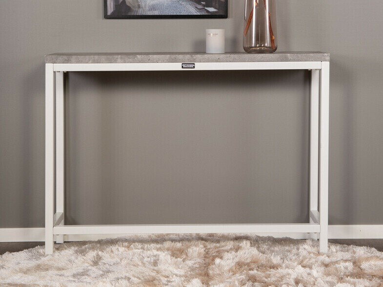 Console table Dallas 2468 (White + Concrete)