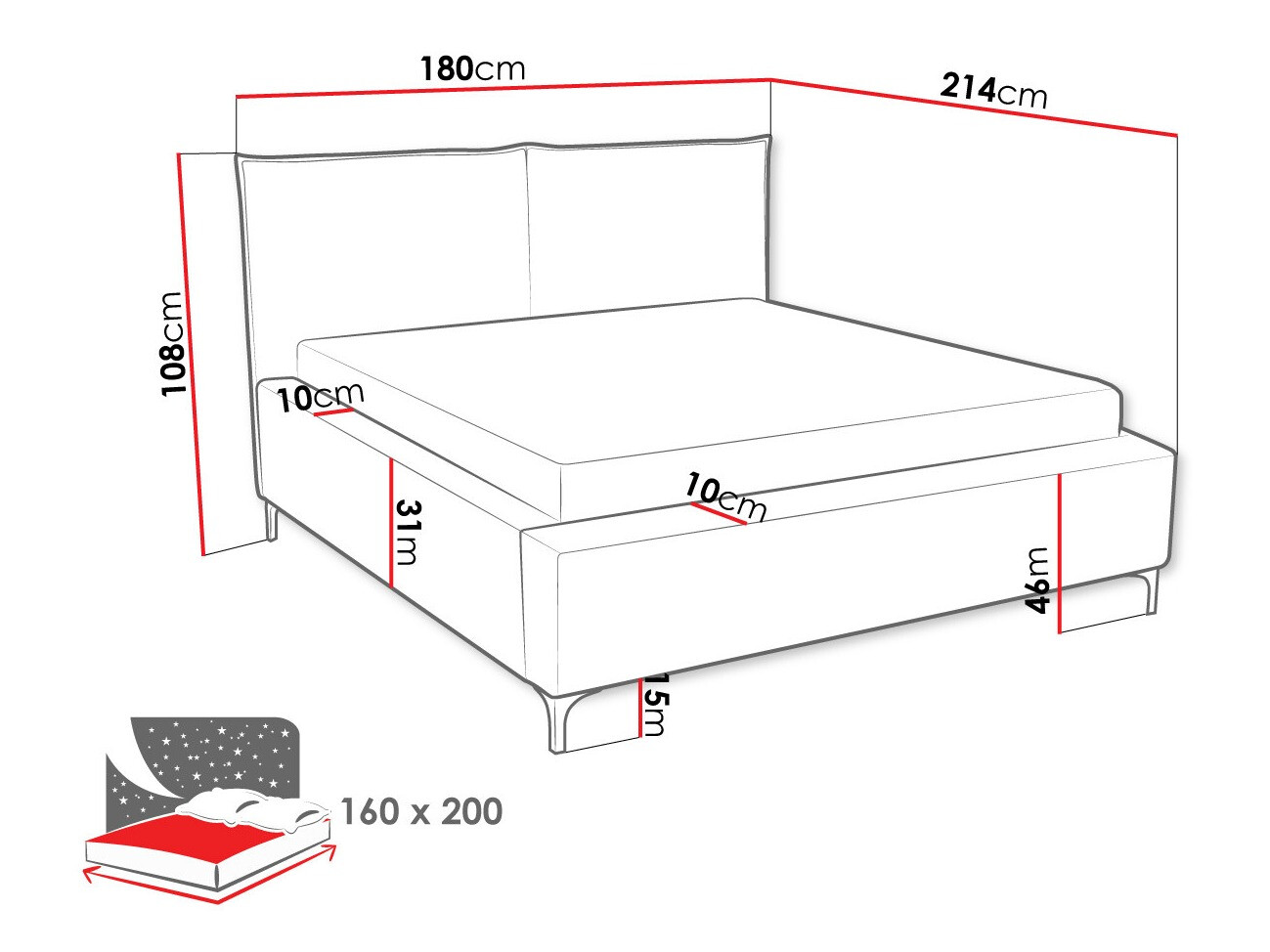 Bed Clovis 113 (Poso 100)