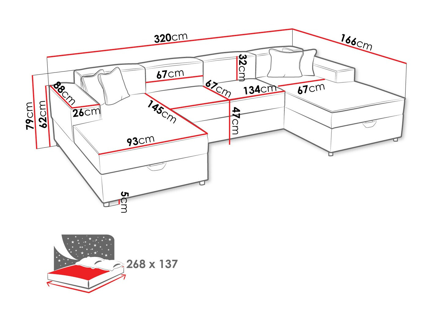 Corner sofa Clovis 115 (Poso 27)