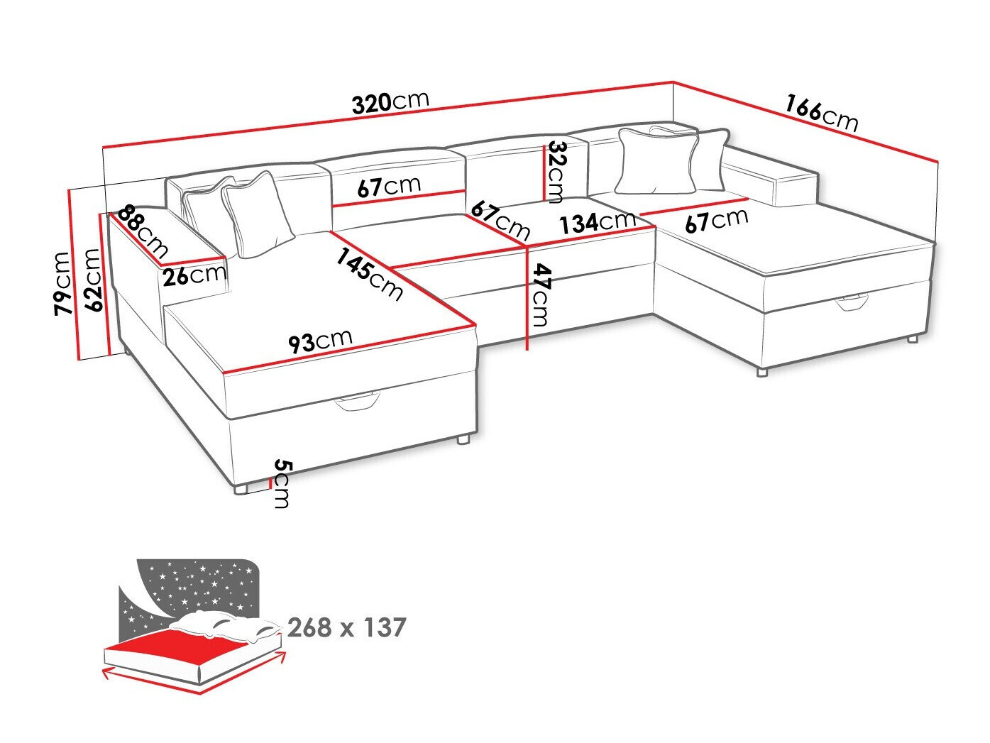 Corner sofa Clovis 115 (Poso 34)