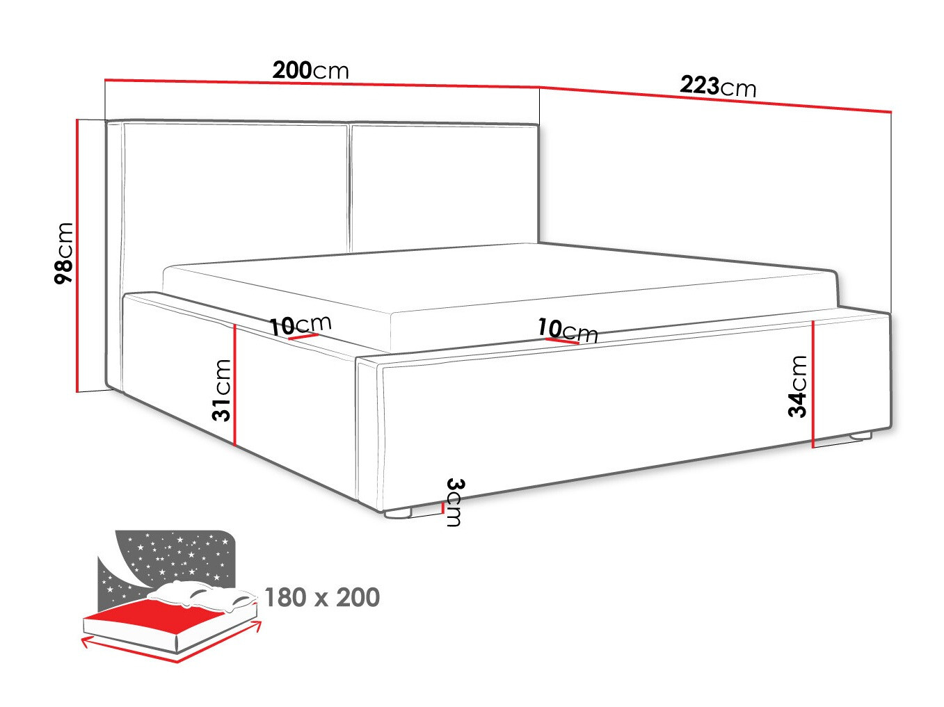 Bed TrendyNest Pelagia (Manila 37)