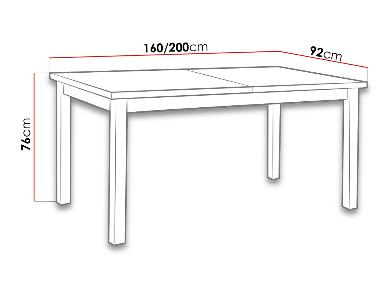 Table Victorville 106 (Sonoma oak)