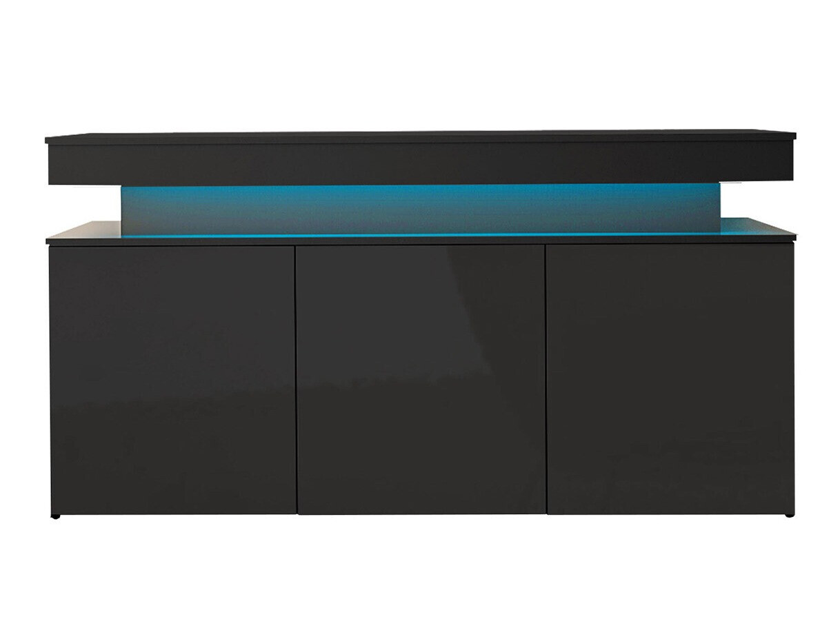 Sideboard Monfero (Black + Glossy black)