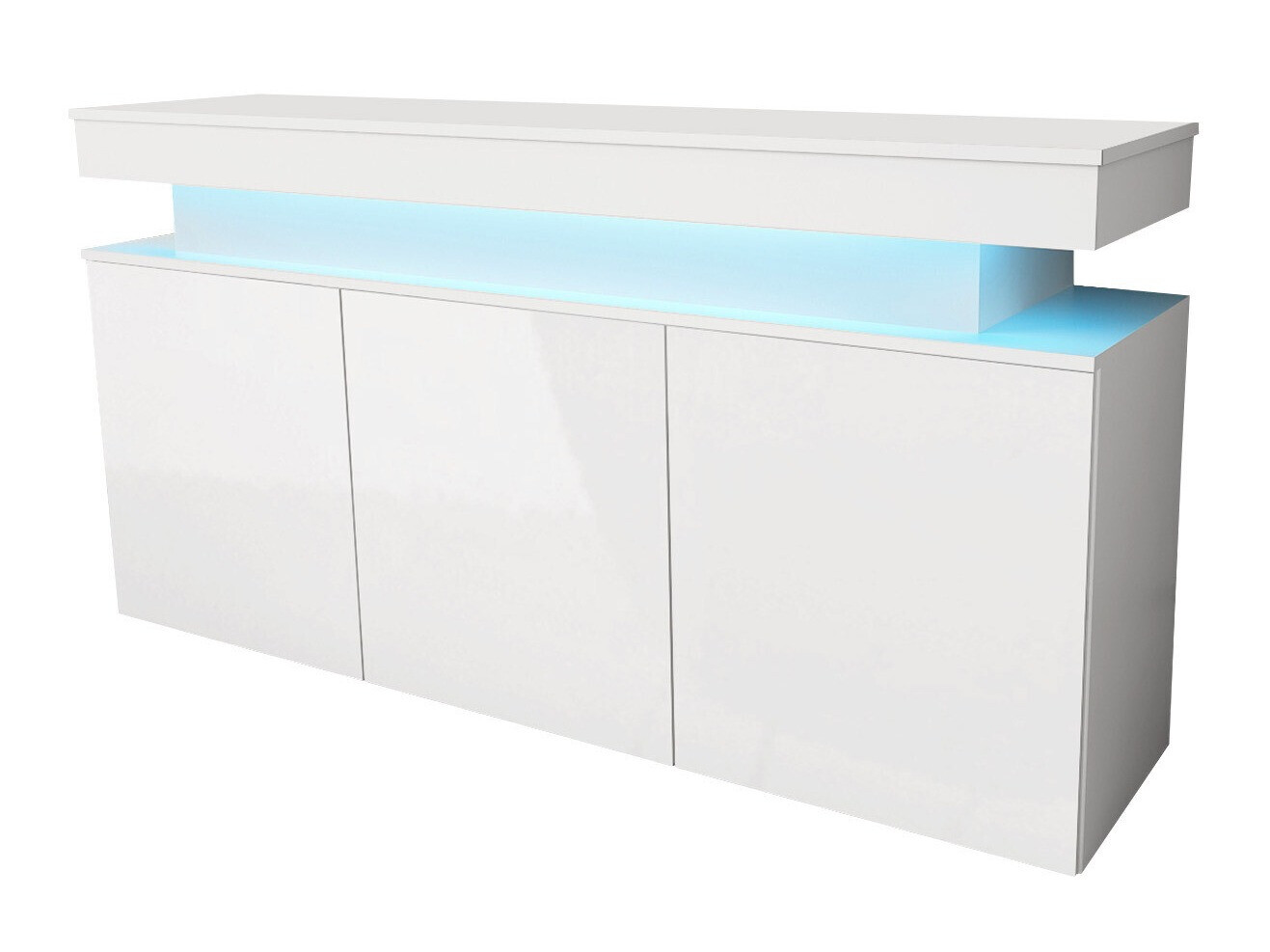Sideboard Monfero (White + Glossy white)