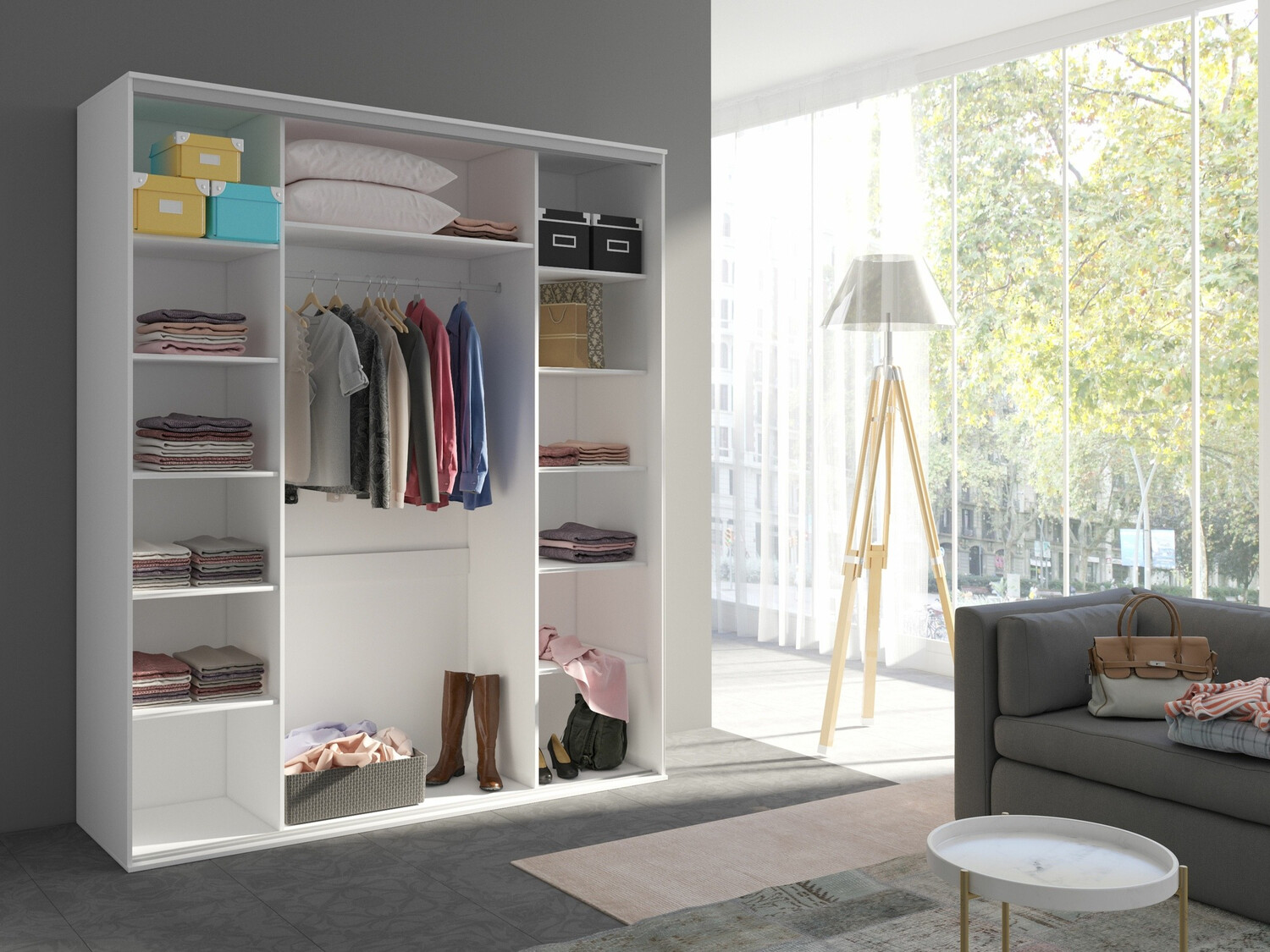 Wardrobe Murrieta 180 (White)
