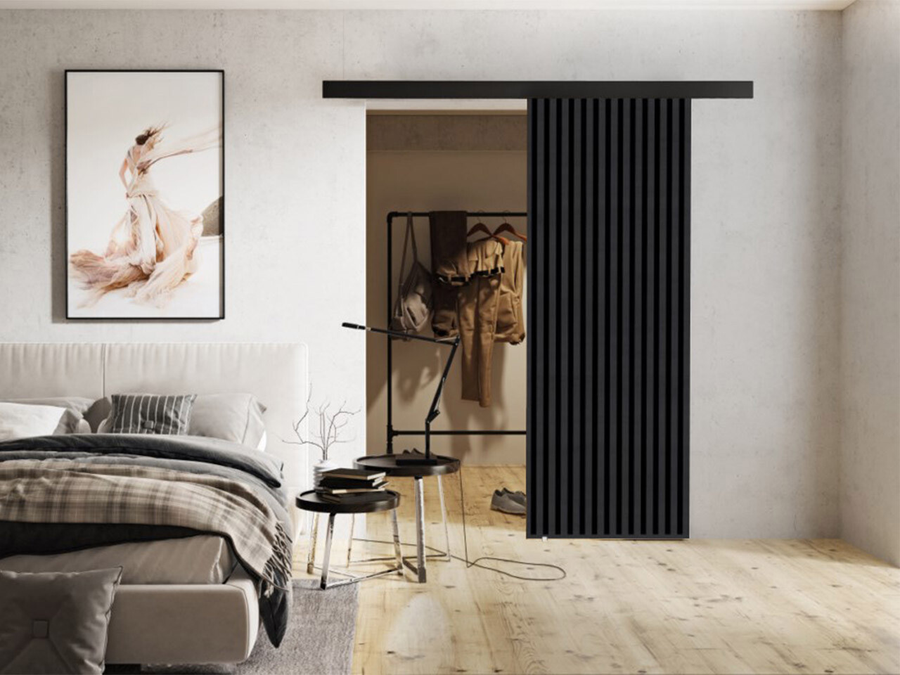 Sliding door Dover 201 (Anthracite + Black)