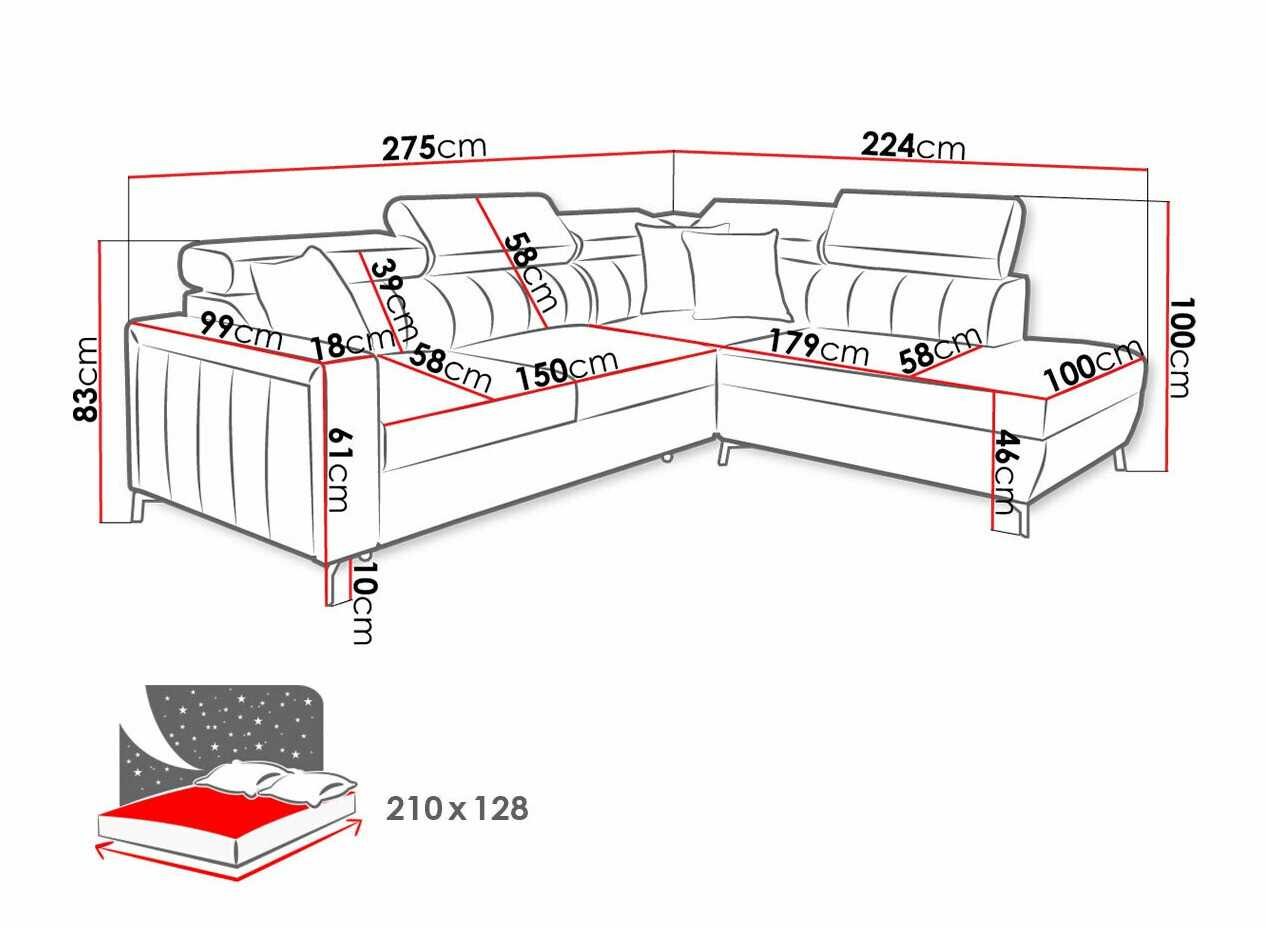 Corner sofa Sarasota 147 (Mono 234 + Botanical 36)