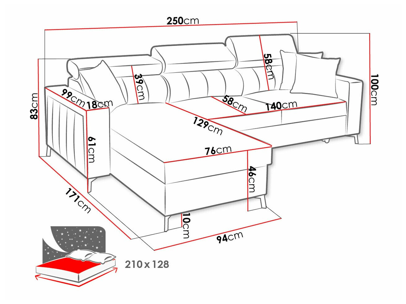 Corner sofa Sarasota 151 (Mono 235 + Botanical 36)