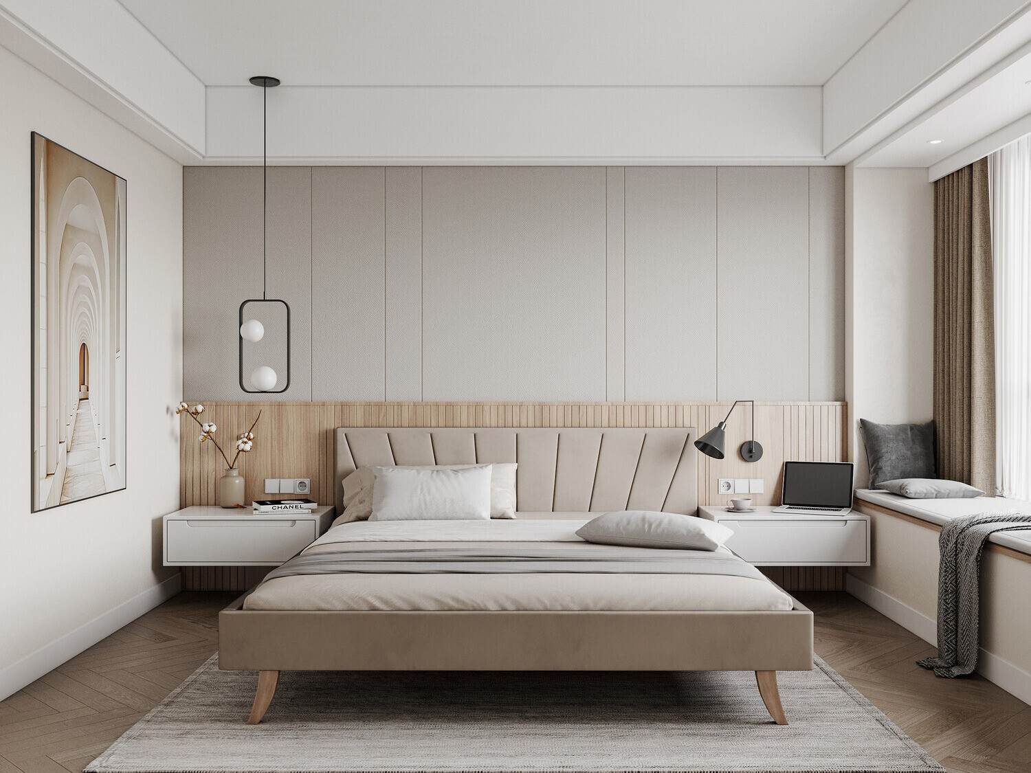 Bed Fairfield 108 (Cream)