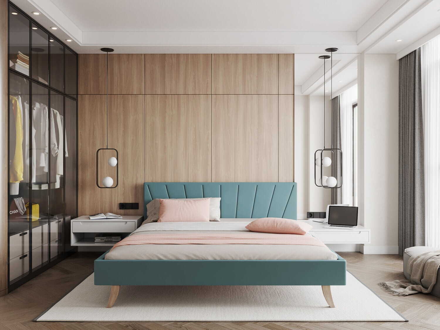 Bed Fairfield 108 (Dark turquoise)
