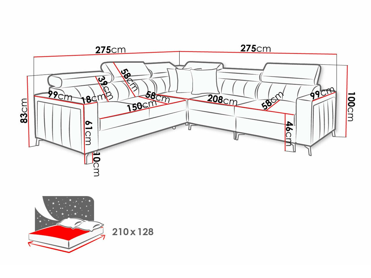 Corner sofa Sarasota 152 (Mono 244 + Botanical 36)